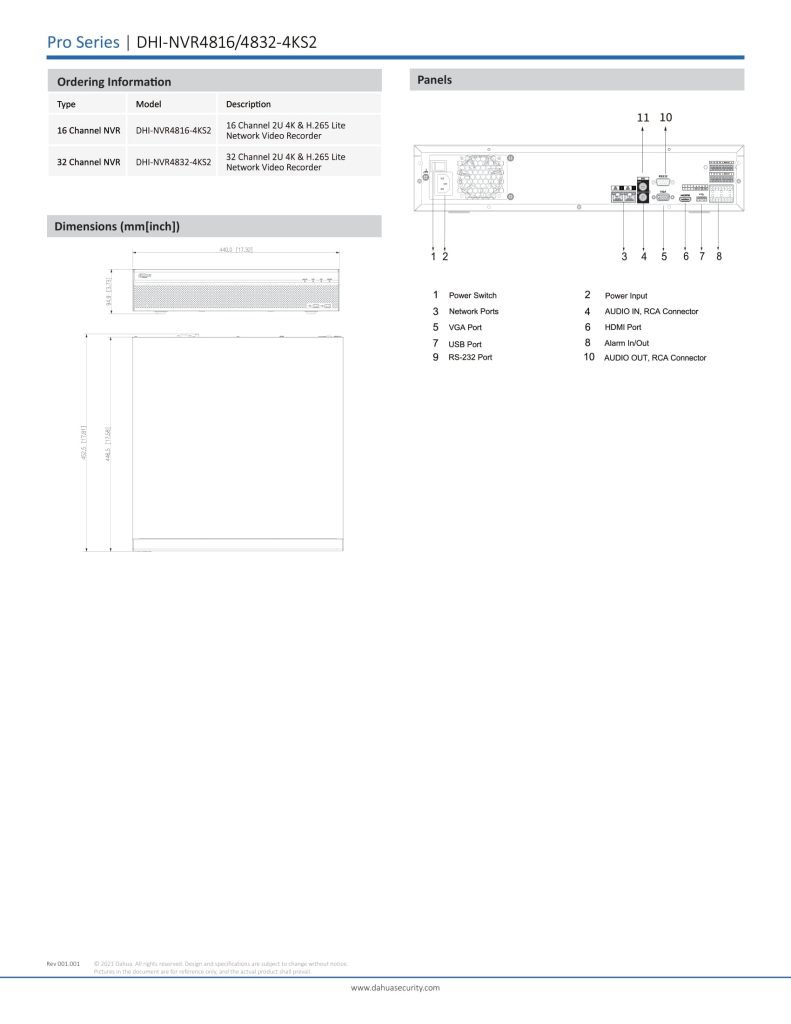 DAHUA DHI-NVR4816-4KS2 - OES Asia Solutions