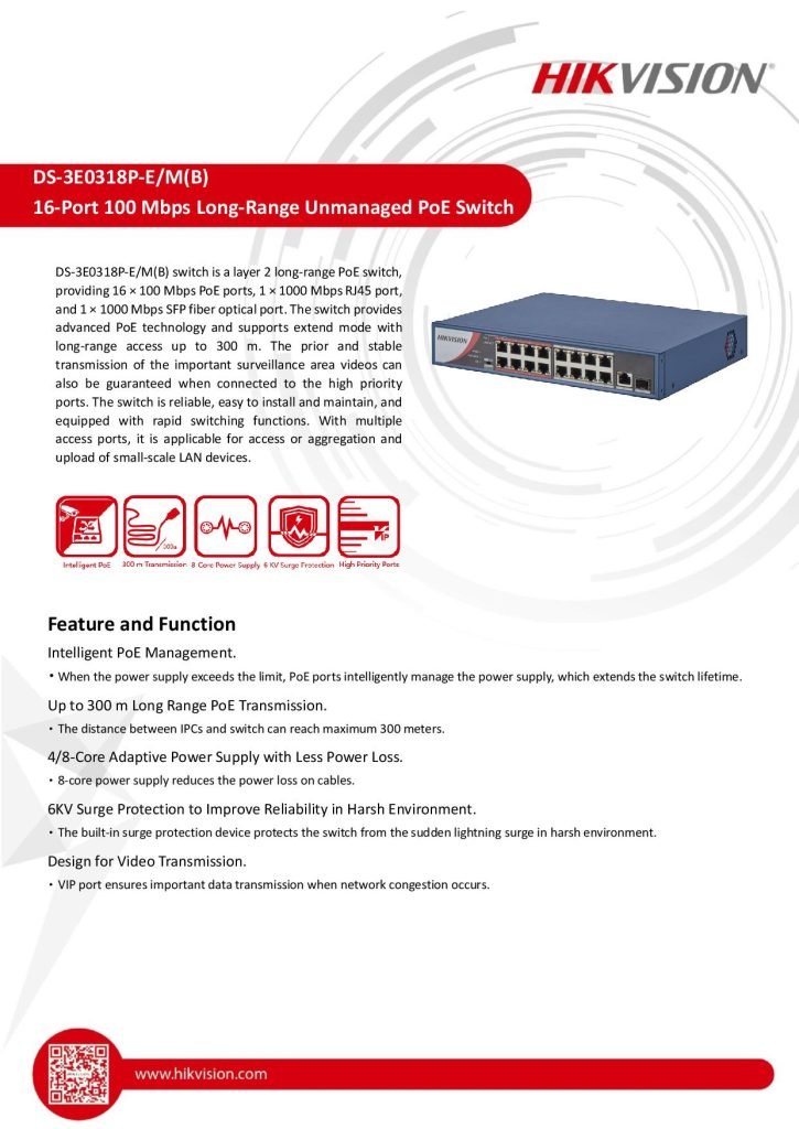 HIKVISION DS-3E0318P-E/M(B) - OES Asia Solutions