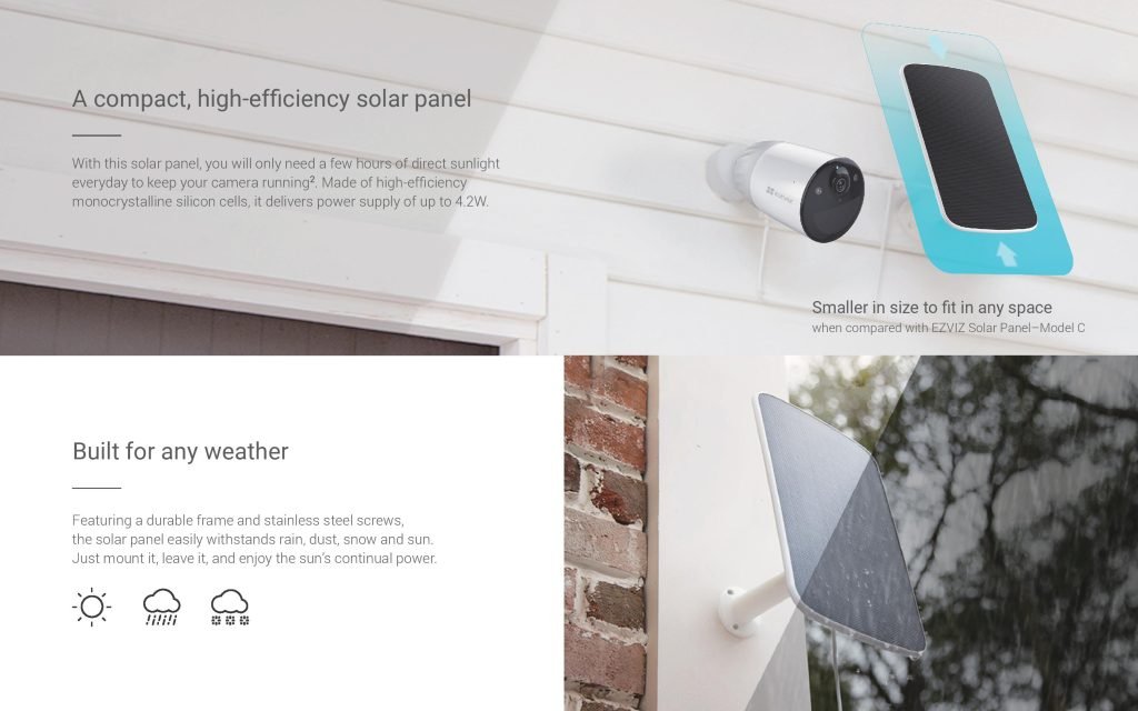 Asian Code Solar Panel EZVIZ Solar Panel-C - OES Asia Solutions